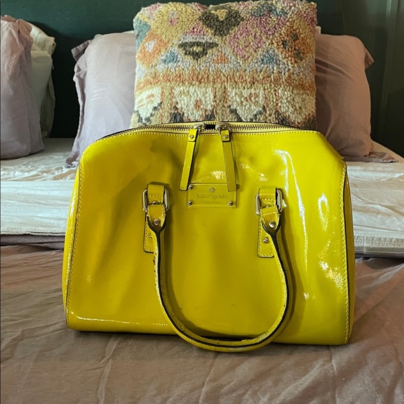 Kate Spade Yellow Patent Leather Handbag - Picture 9 of 10